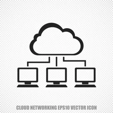 Cloud computing vector Cloud Network icon. Modern flat design Stock Illustration