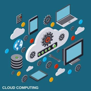 Cloud computing vector concept 스톡 일러스트