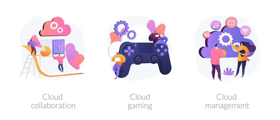 Cloud computing vector concept metaphors Stock Illustration