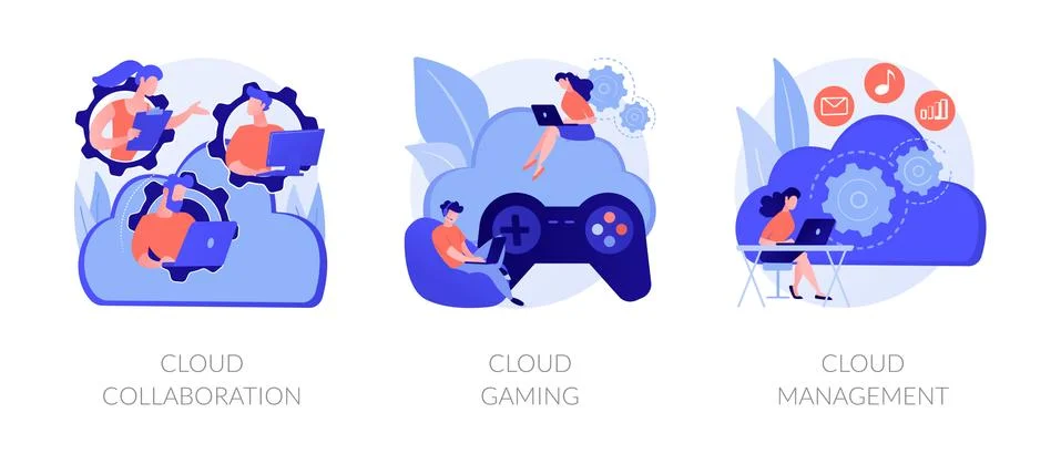 Cloud computing vector concept metaphors Stockillustratie