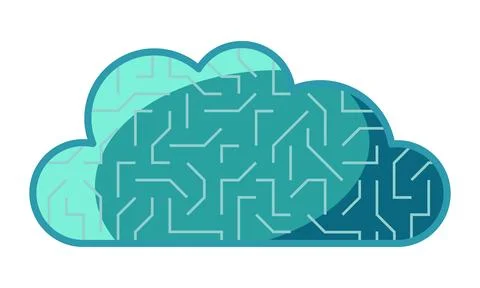 Cloud computing vector design element Illustrazione stock