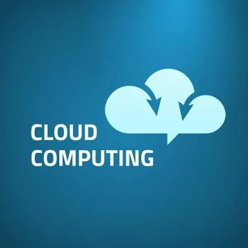 Cloud computing vector icon design template. Stock-Illustration