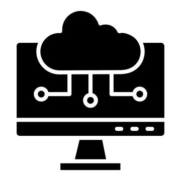 Cloud computing Vector Icon Design Illustration Illustrazione stock