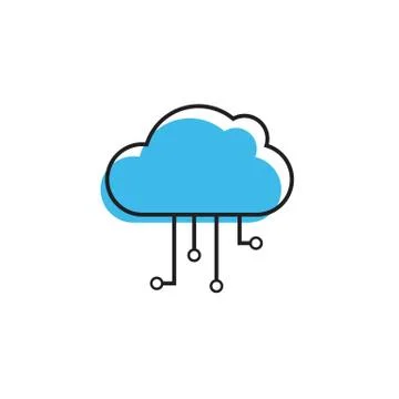 Cloud computing vector icon Stock Illustration