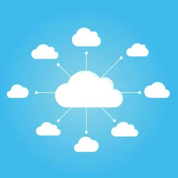 Cloud computing vector icon Stock Illustration