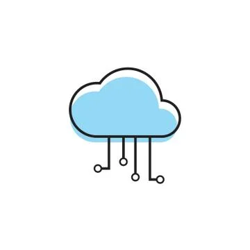 Cloud computing vector icon Stock Illustration