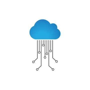 Cloud computing vector icon Stock Illustration
