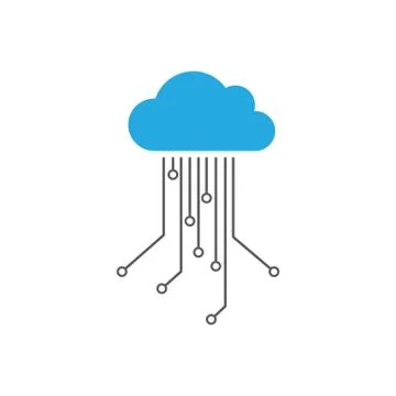 Cloud computing vector icon 스톡 일러스트