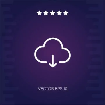 Cloud computing vector icon 스톡 일러스트