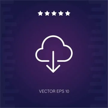 Cloud computing vector icon Stock Illustration