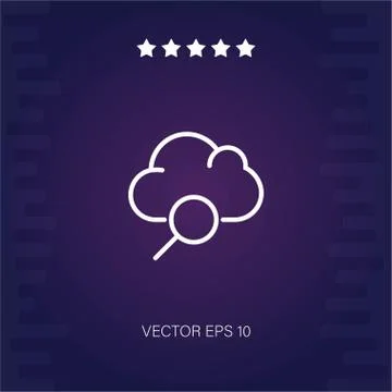 Cloud computing vector icon Stock Illustration