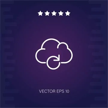 Cloud computing vector icon Stock Illustration