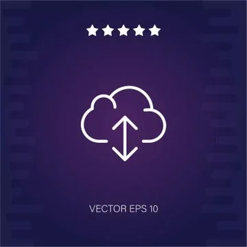 Cloud computing vector icon Stock Illustration