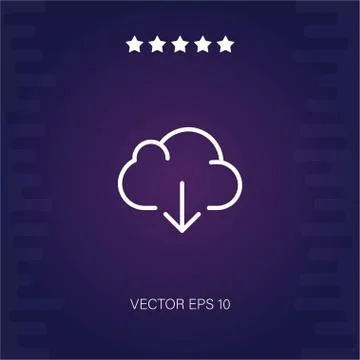 Cloud computing vector icon Stock Illustration