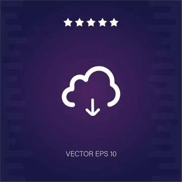 Cloud computing vector icon Illustrazione stock