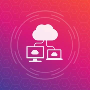 Cloud computing vector icon Illustrazione stock