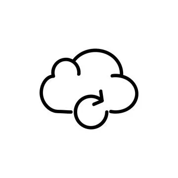 Cloud Computing Vector Icon Stock Illustration