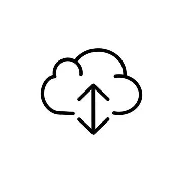 Cloud Computing Vector Icon Stock Illustration