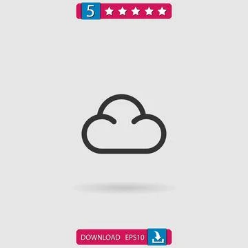 Cloud computing vector icon Illustrazione stock