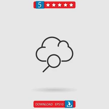 Cloud computing vector icon Stock Illustration