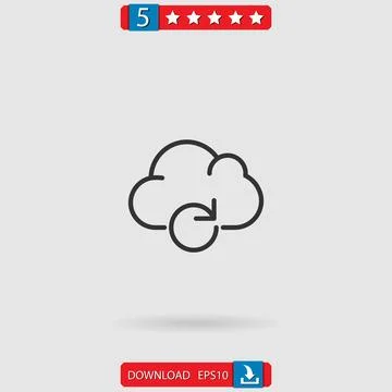 Cloud computing vector icon Stock Illustration