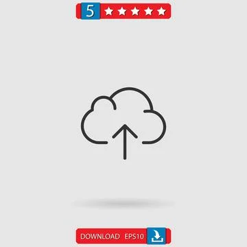 Cloud computing vector icon Illustrazione stock