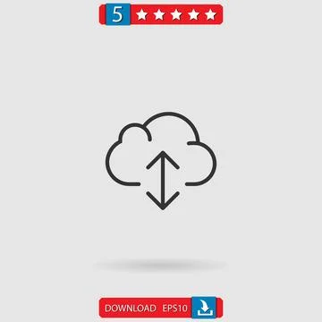 Cloud computing vector icon Stock Illustration