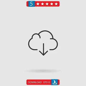 Cloud computing vector icon Illustrazione stock