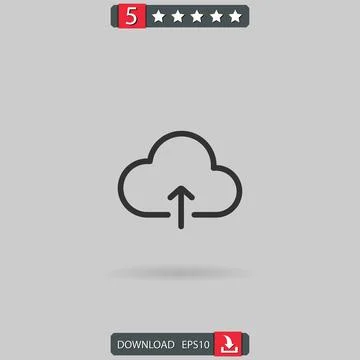 Cloud computing vector icon Stock Illustration