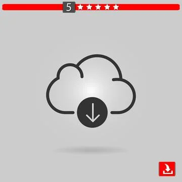 Cloud computing vector icon Illustrazione stock