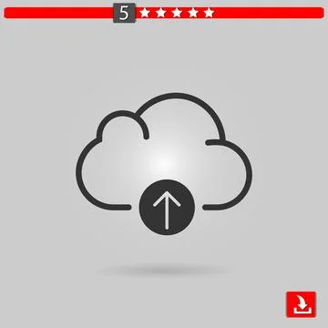 Cloud computing vector icon Stock Illustration