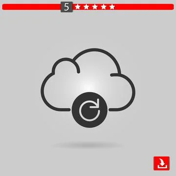Cloud computing vector icon Stock Illustration