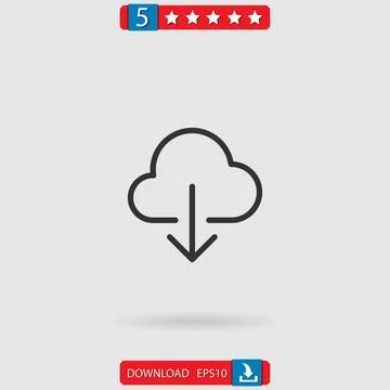 Cloud computing vector icon Illustrazione stock