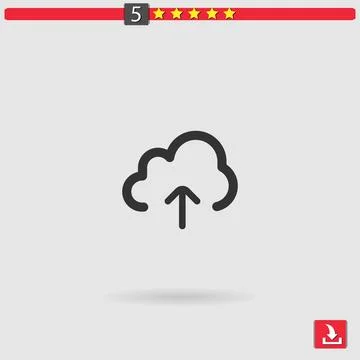 Cloud computing vector icon Stock Illustration