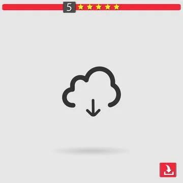 Cloud computing vector icon Illustrazione stock