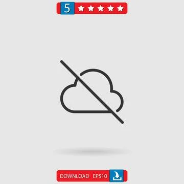 Cloud computing vector icon Stock Illustration