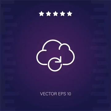 Cloud computing vector icon Illustrazione stock