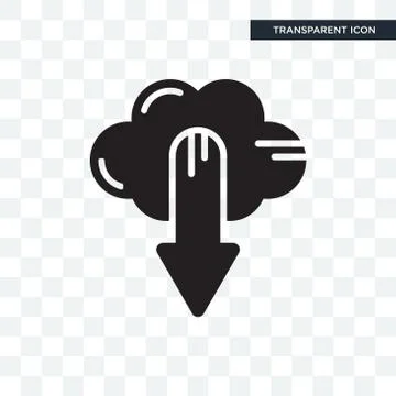 Cloud computing vector icon isolated on transparent background, Cloud computi Free Stock Illustration