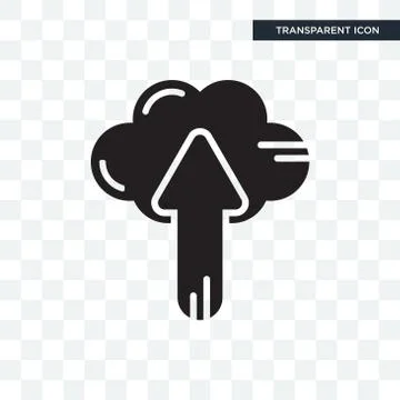 Cloud computing vector icon isolated on transparent background, Cloud computi Illustrazione stock gratuita