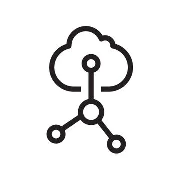 Cloud computing vector icon logo design 스톡 일러스트