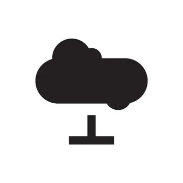 Cloud computing vector icon logo design Illustrazione stock