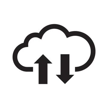 Cloud computing vector icon logo design 스톡 일러스트