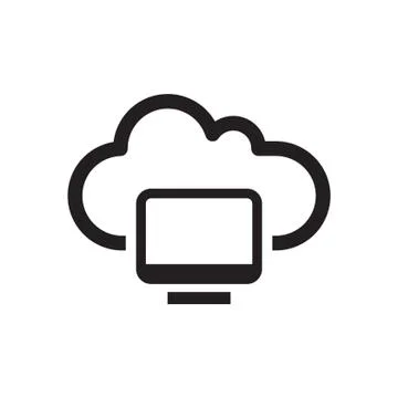 Cloud computing vector icon logo design Illustrazione stock