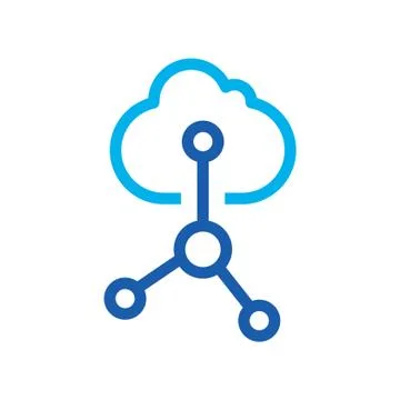 Cloud computing vector icon logo design 스톡 일러스트