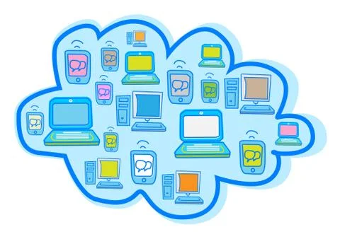 Cloud Computing Vector Illustrazione stock