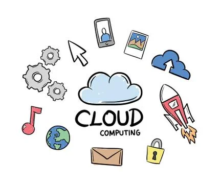 Cloud computing vector Stock Illustration