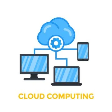 Cloud computing vector illustration 스톡 일러스트