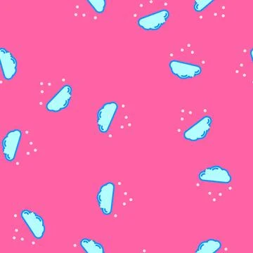 Cloud computing vector seamless pattern Stock Illustration