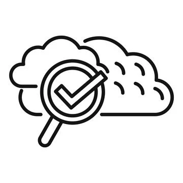 Cloud computing verification concept icon Illustrazione stock