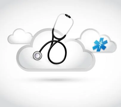 Cloud computing virus concept illustration イラスト素材